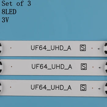 (Novo Kit )3 KOS 8LED 850mm LED osvetlitvijo trakovi za LG 43UH6030 43UF640 HC430DGN-SLNX1 UF64_UHD_A 43LH60FHD EAV63192501