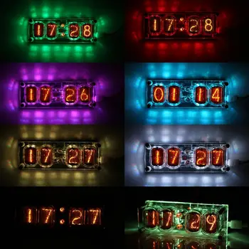 Novo V-12 Sijaj Cev Ura 7Color RGB DS3231 IN12 Nixie Cev Ura Steampunk Dekor