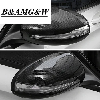 Ogljikovih Vlaken Avto Rearview Mirror Skp Zajema Trim Za LHD Za Mercedes Benz C w205 E W213 GLC-Razred X253 S Razred w222 ABS Plastike
