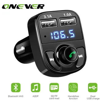 Onever 4.1 Dvojno USB Večfunkcijsko Avto Bluetooth MP3 Predvajalnik Prostoročni Brezžični Oddajnik FM Modulator Komplet USB Avto Polnilec