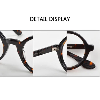 Optična Očala Okvirji Moški Ženske Johnny Depp Očala blagovne Znamke, Oblikovanje Računalniške Okrogle Očala moški Acetat Vintage Z BOX Z314