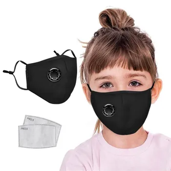 Otrok 1PC Usta Facemaske Z Ventili + 2 Filter Maske Respirator Dihalni Ventili Usta Pokrivajo Obraz, Usta Za Otroke