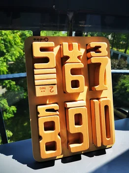 Otrok Lesene Igrače Bukovega lesa Digitalni Blokov/ Math Bloki za Otroke Zgodnjega Učenja Izobraževalne Igrače