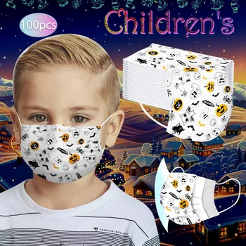 Otrok Srčkan Snežaka Natisnjeni Božič Masko Dustproof Dihanje Zaščitna 3-Layer Mask Otroci Razpoložljivi Obraz Maske Masque Enfant