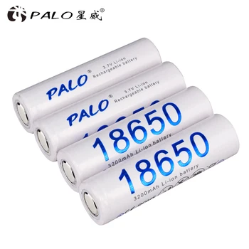 PALO 1-16pcs 3,7 V 18650 Polnilna Baterija 3200mAh li litij-ionska liion visoko zmogljivimi baterijami