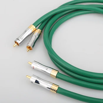 Par Audiocrast A54 z A082 pozlačeni RCA priključek 4N Baker RCA Povezovanje avdio kabel moški-moški za avdio kabel