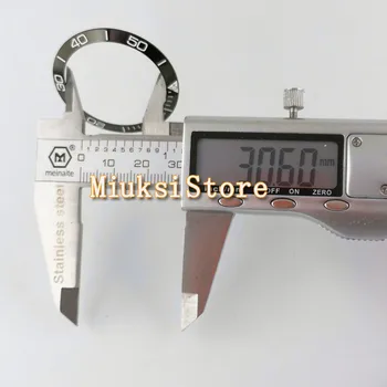 Pazi deli 38 mm keramične plošče bele digitalne lestvice za moške / ženske ure mehanska ura ploščo