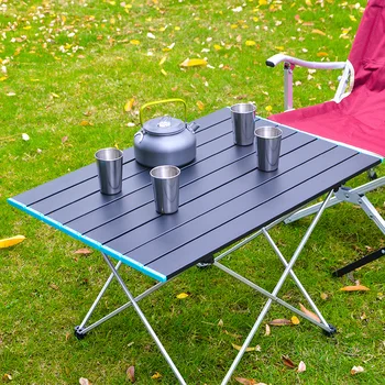 Piknik na prostem Zložljiva Miza Visoko Trdnost Aluminij Zlitine Prenosni Ultralahkih Kamp Miza Zložljiva Večerjo na Mizo Za Družino BBQ