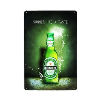Pivo Kovinske Plošče, Kositer Prijavite Heineken Redkih Plakat Rusted Letnik Dekor Doma Bar Pub Garaža Steno Tin Prijavite Plakat Plošče 20x30 cm
