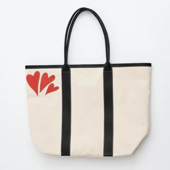 Platno big bag 2020 novih grafitov srčkan design, cvet, velike zmogljivosti, eno ramo torbici potovanja počitnice vrečko