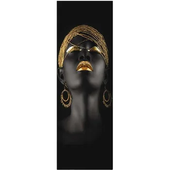 Platno Slike Afriških Črna Ženska z Zlato Nakit na Rokah na Steni Umetnosti Plakatov in Fotografij Sodobne Dom Dekor Slike