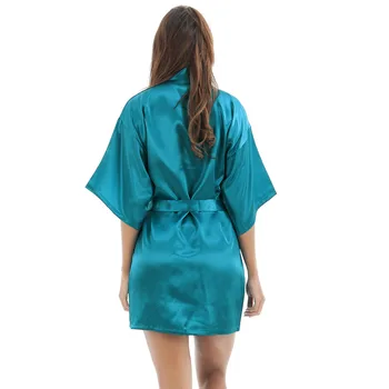 Plus Velikost Ženske Dolgo Haljo Svetlo modra Kitajski Dama Svile Satenast Kimono Kopalne Obleke Nightgown Pijama Mujer S M L XL XXL TB06A