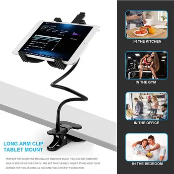 Prilagodljiv Tablet Stojalo Kovinsko Držalo Za iPad Mini Zraka Kindle Samsung Telefon Za iPhone Leni Posteljo Tablet PC Stojalo Zložljivo