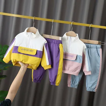 Priložnostne Otrok Pismo Oblačila Za Dojenčke Modna Jakna Hlače Spomladi Jeseni Baby Toddler Oblačila Otroci Fant Dekleta Bombaž Sportsuits