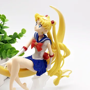 PVC Sailor Moon Usagi Tsukino Akcijska Figura, Igrače Model Dekoracija za Torto Doma Sailor Moon Zajec Figur Zbirka Brinquedo