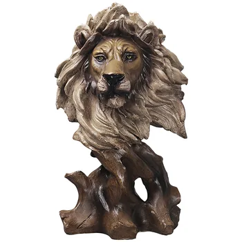 Retro Ustvarjalne Imitacija Lesa Koren Simulacije Živali Glavo Orel Tiger Ornament Figurice Office Home Okraski, Ideje Za Darila