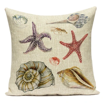 Shell koralni seahorse letnik dekorativni bombaž perilo blazine, blazine pokrov za kavč doma, dnevna soba prevleke