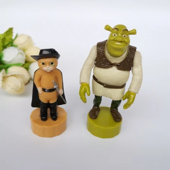 Shrek in Puss V Škornji Igrače PVC figuric Filmov, TV Plišastih Igrač Otroci Igrače Darila za Otroke Božič Novo Leto, Darila