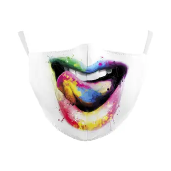 Smešno Klovn Velika Usta Smeška 3D Tiskanja Usta-žarilna Stranka Masko Za Odrasle Ponovno Stroj Tkanine Masko dodatki
