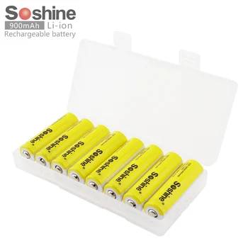 Soshine 8-32Pcs/veliko 3,7 V 14500 900mAh Li-ionska Baterija za Polnjenje z Varnostno izpustni Ventil in Prenosne Baterije Polje
