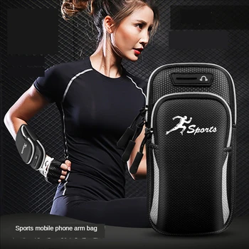 Tekaški Športni Telefon Primeru Roko Pasu Dvojno Zadrgo Za IPhone 11 Pro Max Samsung S9 S10 P40 TELOVADNICE obroči za roke Za Airpods Tipko Vreča Denarja