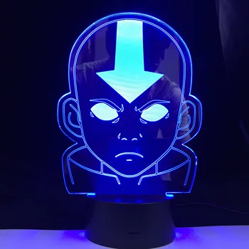 The Last Airbender Prostor 3D, LED Nočna Lučka Coloful z Remote Touch Senzor za Dekoracijo Srčkan Darilo Za Otroke Darilo Spusti Najboljših