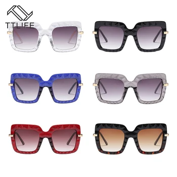 TTLIFE Moda Kvadratnih sončna Očala Ženske Prevelik Nagib Črno Modra sončna Očala Trend Moški Ženske blagovne Znamke Oblikovalec Odtenki UV400