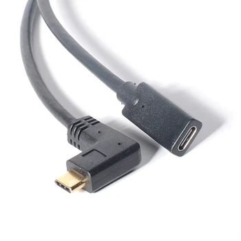 Usb c do usb c Naravnost 90 270 stopinj Tip-C USB 3.1 Moški na USB-C Ženski moški Podaljšek Kabel za Polnjenje, usb c Extender