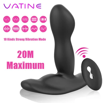 VATINE 10 Hitrost Analni Vibrator za Moške Prostate Masaža z Brezžičnim Daljinskim Butt Plug Silikonski Vibrator Sex Igrača za Ženske, Geji,