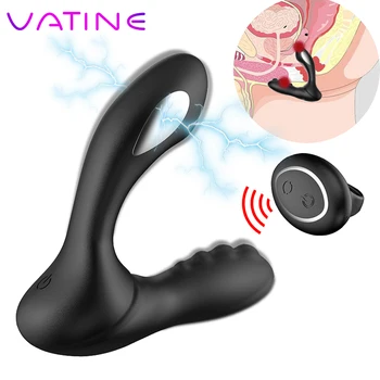 VATINE 8 Hitrost Električnega Udara Prostate Massager Spolnih Igrač za Moške Gay Presredka Analni Stimulator Butt Plug Analni Čep, Vibrator