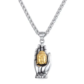 Verske najboljše darilo Zlati Buda recumbency plam Letnik Budizem za Azija vere Nakit ogrlica nakit za ženske moški