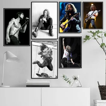 Vroče Chris Cornell Classic Rock Glasbene skupine Zvezda Olje, Slikarstvo, Umetnost, Poster Tiskanje Platno Stenske Slike Za Dnevna Soba Dekor картины