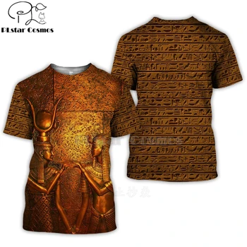 Vsi Tiskani Skrivnostno retro stari Horus Egipt totem 3d majice s kratkimi rokavi tshirt tees poletje smešno Harajuku kratek rokav ulične-4