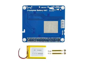 Waveshare Li-polimer Baterija KLOBUK za Raspberry Pi, SW6106 Power Bank Rešitev, z Vdelano Zaščito Vezja