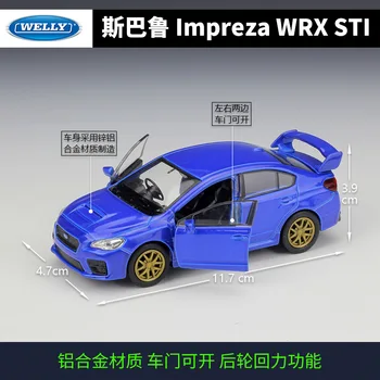 Welly 1:36 Simulacija Kovinski Model Avta Igrača Za Subaru Impreza WRX STI Zlitine Avto Igrača Model z Potegnite nazaj funkcijo Za Otroke Darilo