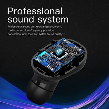 Xt7 TWS Brezžične Slušalke Bluetooth 5.0 Hi-fi Zvok led Zaslon Stereo Slušalke Čepkov Mini Slušalke Za telefon