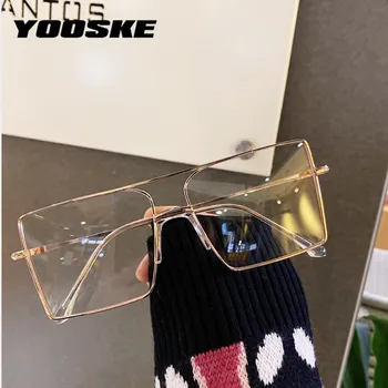 YOOSKE 2020 Kvadratnih Prevelikih Očal Okvir Letnik blagovne Znamke Ženske Očala Moških Očal Okvir Duševno Računalnik Očala