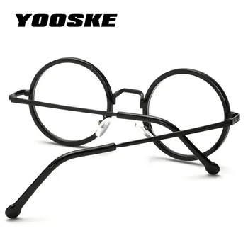 YOOSKE Retro Krog Žensk Eyeglass Okvir Jasno Objektiv Kratkovidnost Očala Okvirji Moških Pregleden Optični Recept Eye Glasses