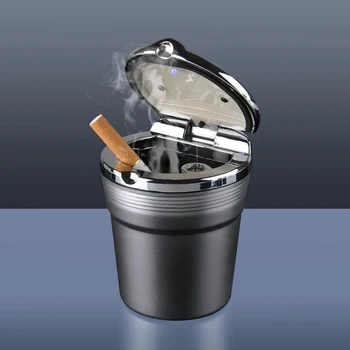 Z Led Luči avtomobila Logotip Ustvarjalne Osebnosti pepelnik Ustvarjalne cigaret dustbin Za Audi Q3 V7 A6 A7 Q8 A4 D5 Auto Dodatki