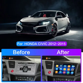 Za Honda Civic 2012 2013 Android 9.0 4G+64 G DSP ip-avtoradio Večpredstavnostna Video Predvajalnik Navigacija GPS 2 din autoradio