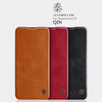 Za Huawei Honor 30 Primeru NILLKIN Qin Poslovanja Flip Usnjena torbica Reža za Kartico Hrbtni Pokrovček Telefona Primeru