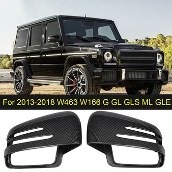 Za obdobje 2013-2018 Mercedes Benz W463 W166 G GL GLS ML GLE Pravi Ogljikovih Vlaken Zamenjajte Rearview Mirror Kritje Skp