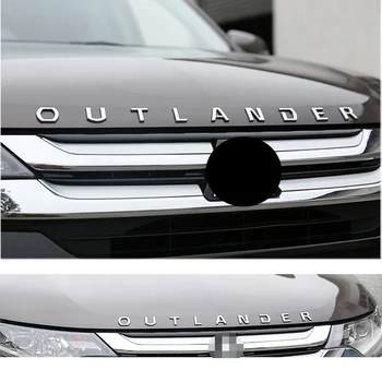 Za Outlander 4WD Besedilo dodatki Mitsubishi Outlander 3D Črke Kapuco Emblem logotip Značko nalepke iz Nerjavečega Jekla
