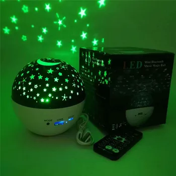 Zvezdnato Nebo Ponoči, Svetlobni Projektor Bluetooth Glasbe Projekcija Laser LED Pisane USB Gypsophila Sobne Luči Zvočnik Svetlobe