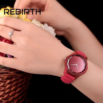 Zvezdnato nebo tonneau izbiranje mehki silikonski ženske ure preprost Diamond elegantne ženske ročne ure PREPOROD znamke rdeče quartz uro