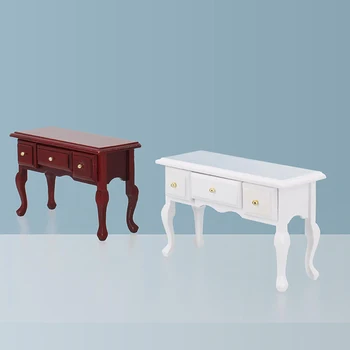 1/12 Lutke Miniaturni dodatna Oprema Mini Lesene Tremi predali Tabela Simulacije Kabinet Pohištvo, Igrače za Doll House Decoration
