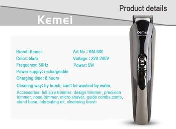 100-240V kemei električni britev električni brivnik brado brivnik hair trimmer za lase clipper moški britje pralni nos rezanje lase