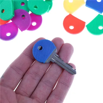 100 kozarcev Votlih Multi Color Gume Mehko Tipko Ključavnice, Ključi Skp Ključ Zajema Pokrivalo Keyring