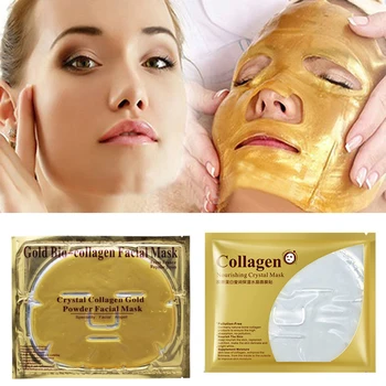 10Pcs Bioaqua 24K Gold Kolagena Masko Crystal Zlata Kolagena Obrazne Maske Vlažilne Anti-aging Nego Kože korejski Masko