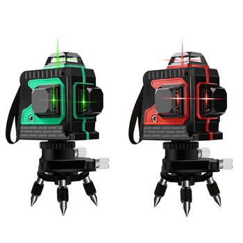 12 Linije 3D Zeleni Laser Ravni Self-Izravnavanje 360 rotacijski navpično vodoravno črto laser ravni